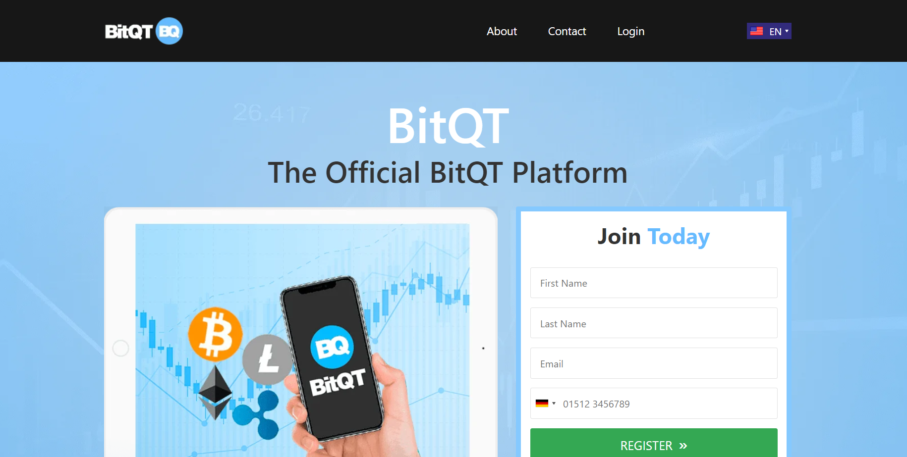 o site oficial do BitQT