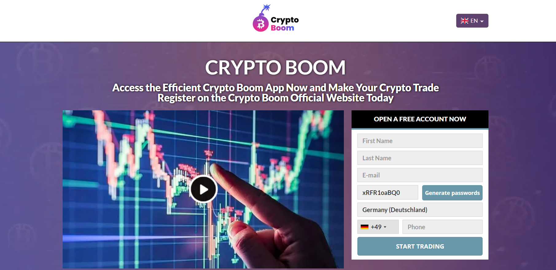 o site oficial do Crypto Boom
