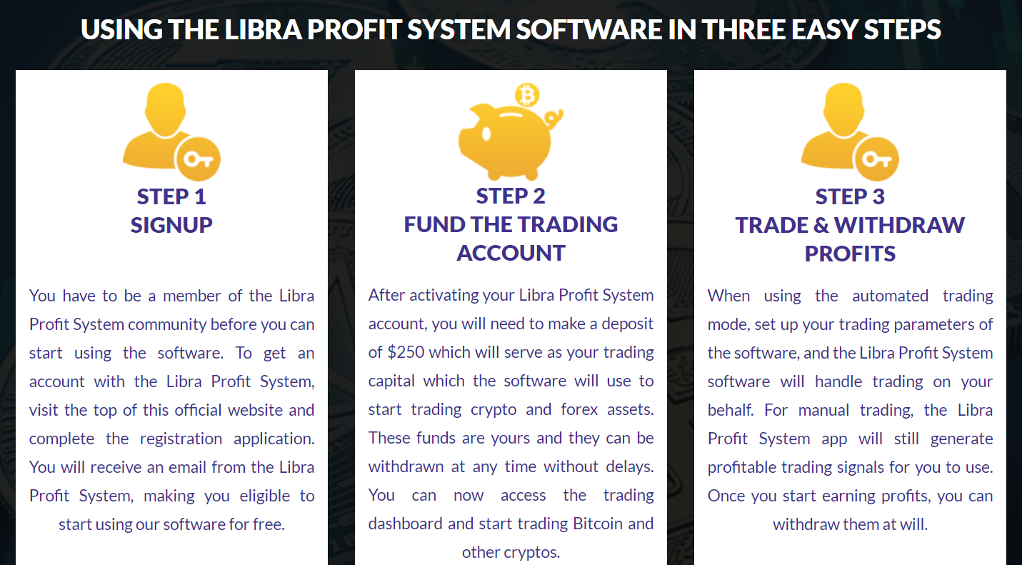using the Libra Profit System in three easy steps