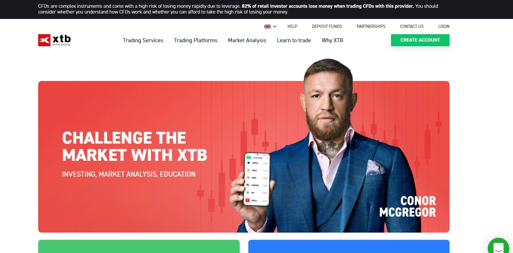 XTB'nin resmi web sitesi