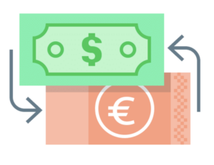 米ドルとユーロの両替