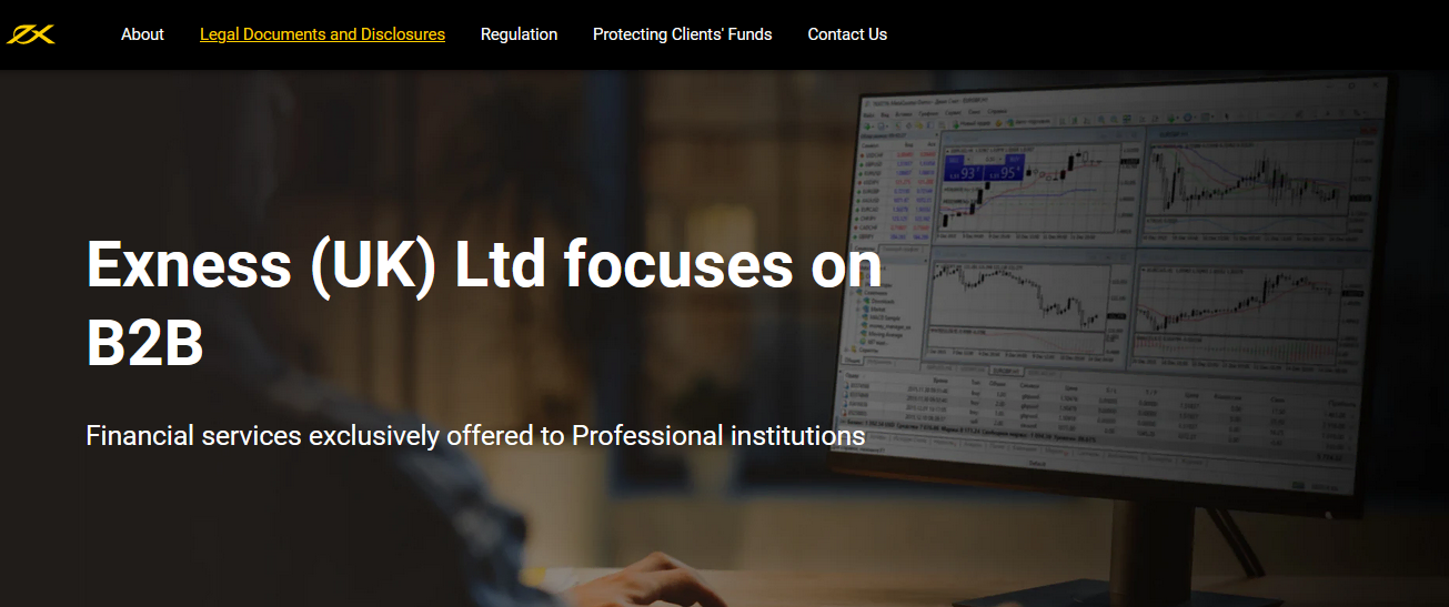 ऑनलाइन ब्रोकर की आधिकारिक वेबसाइट Exness
