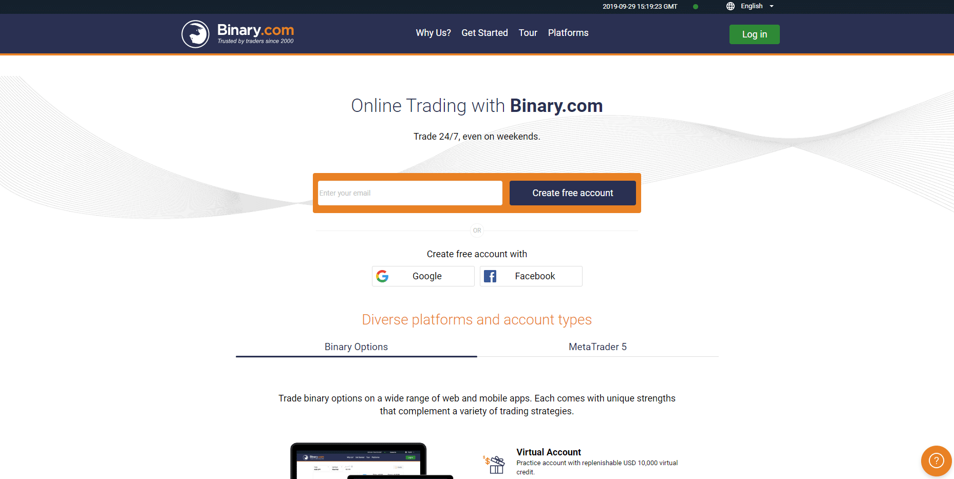 Site oficial Binary.com