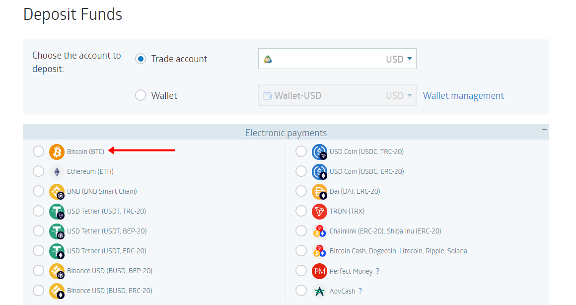 Você pode usar Bitcoin para depositar fundos em sua conta de corretor online