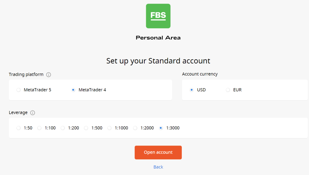 Apertura de cuenta FSB