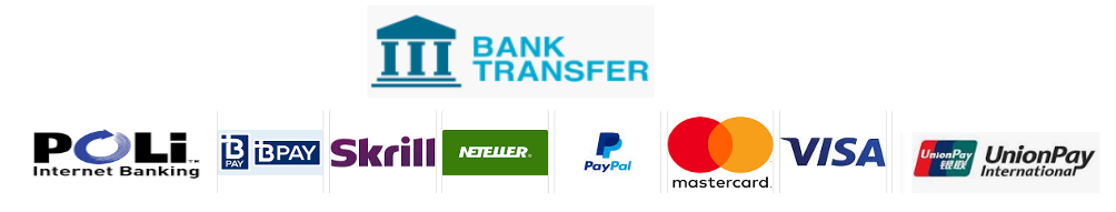 Payment methods accepted by Pepperstone