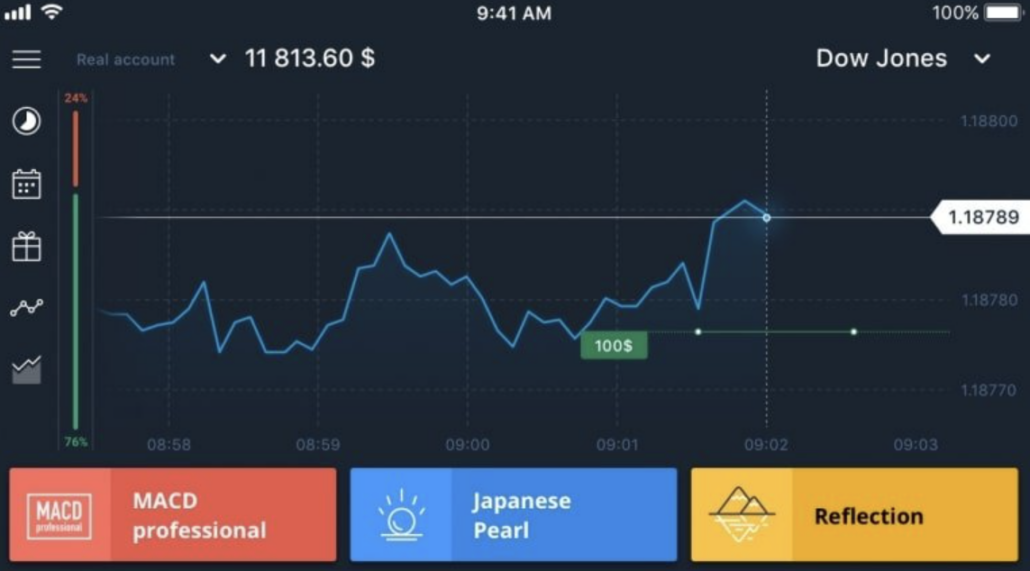 olymp trade uygulamasının ekran görüntüsü